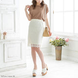 【メール便】フレンチスリーブニットソートップス