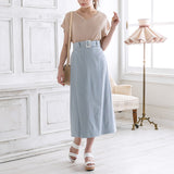 【メール便】フレンチスリーブニットソートップス