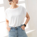 【メール便】フレンチスリーブニットソートップス