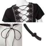 【メール便】バックセクシー開き半袖カットソー