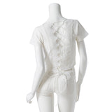 【メール便】バックセクシー開き半袖カットソー