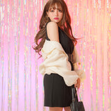 ノースリーブレース切替ワンピース