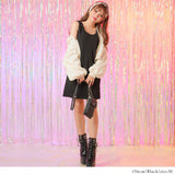 ノースリーブレース切替ワンピース