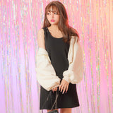 ノースリーブレース切替ワンピース