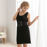 ノースリーブレース切替ワンピース