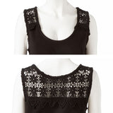 ノースリーブレース切替ワンピース