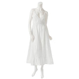 レース切替ロングキャミワンピース