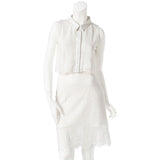 総レースシャツ×タイトスカートセットアップ