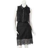 総レースシャツ×タイトスカートセットアップ