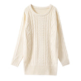 ケーブルチュニックニットトップス