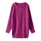 ケーブルチュニックニットトップス