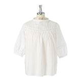 大きいサイズ3L4L選べるレース×ピンタックプチハイブラウス