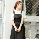 ロングフレアスカートサロペット