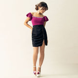 【メール便】ビジュー付フリル袖トップス