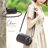 チェーンディテイルサークルボストンショルダーバッグ