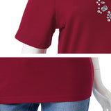 【メール便】フロントビジューオフショルカットソートップス