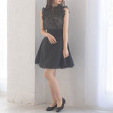 ドットチュールポイントパンプス