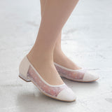 ドットチュールポイントパンプス