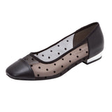 ドットチュールポイントパンプス