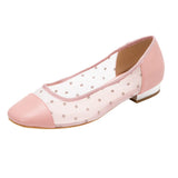 ドットチュールポイントパンプス