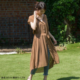 バックプリーツマキシワンピース