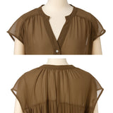 バックプリーツマキシワンピース