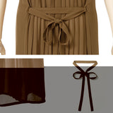 バックプリーツマキシワンピース