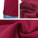 【メール便】バックフリルビジュー付きテレコトップス