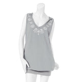 ビジュー付きノースリーブワンピース