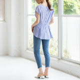 【メール便】バックボタンカシュクールブラウス