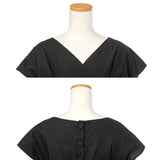 【メール便】バックボタンカシュクールブラウス