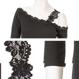 【メール便】前後2wayワンショルスカラップレーストップス