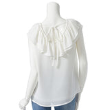 【メール便】ボリュームフリルノースリーブブラウス