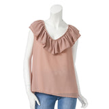 【メール便】ボリュームフリルノースリーブブラウス