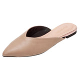 ポインテッドバブーシュフラットパンプス