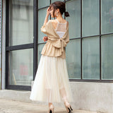 【メール便】バックリボンボリュームブラウス