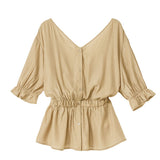 【メール便】バックリボンボリュームブラウス