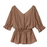 【メール便】バックリボンボリュームブラウス