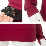 【メール便】折り返しレース使いテレコオフショルトップス