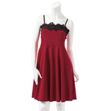 バラモチーフレースフレアベアワンピ