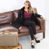 【メール便】選べる2タイプフロントジップバックレース切り替えリブトップス