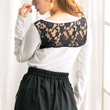 【メール便】選べる2タイプフロントジップバックレース切り替えリブトップス