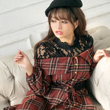 【メール便】選べるネックデザイン総レーストップス