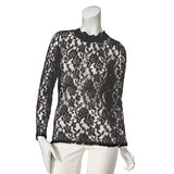 【メール便】選べるネックデザイン総レーストップス