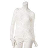 【メール便】選べるネックデザイン総レーストップス