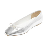 スクエアトゥバレエフラットパンプス