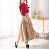 【メール便】パフスリ7分袖ボートネックトップス