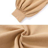 【メール便】パフスリ7分袖ボートネックトップス