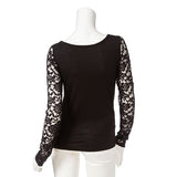 【メール便】フロントクロスビジューレーススリーブトップス