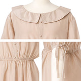 【メール便】ビッグカラーペプラムブラウス